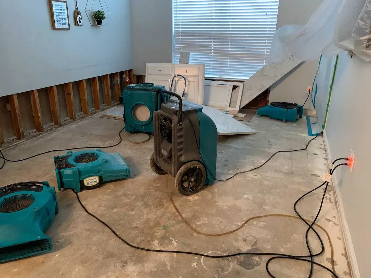 Dehumidifier in flood-cut room for Water Extraction & Removal in Hammond
